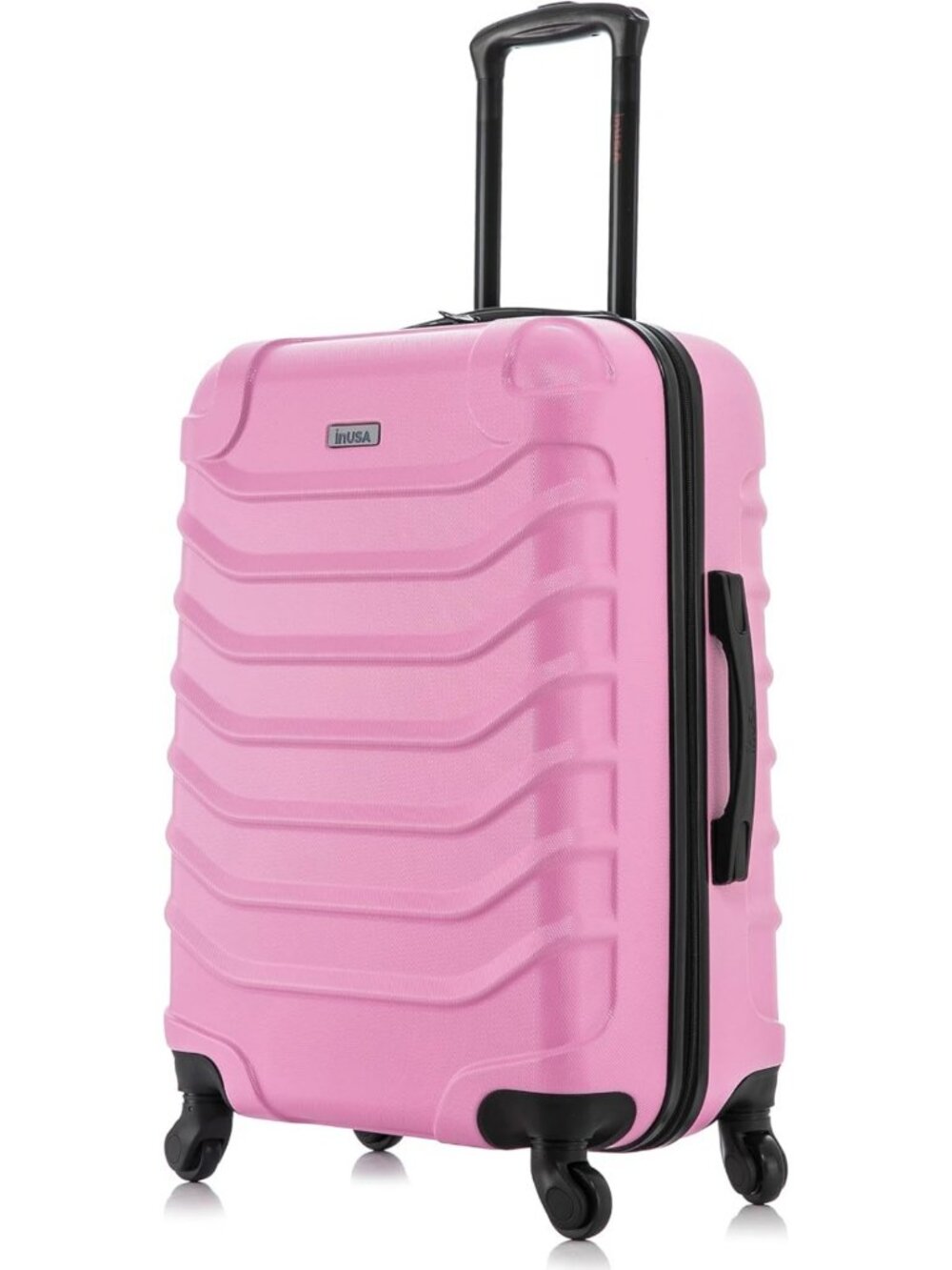 Lightweight 24-Inch Medium Hardside Spinner Luggage - Stylish Pink Travel Bag